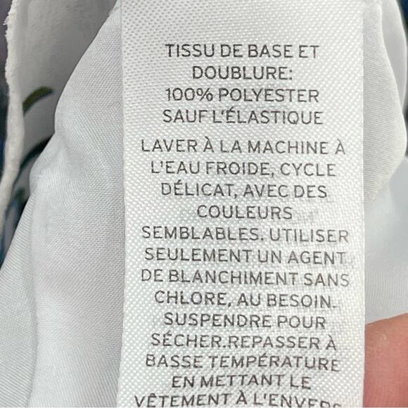 NWOT Halogen Floral Ruffle Smocked Tie Front Long Sleeve Cottagecore Blouse L - Picture 13 of 13